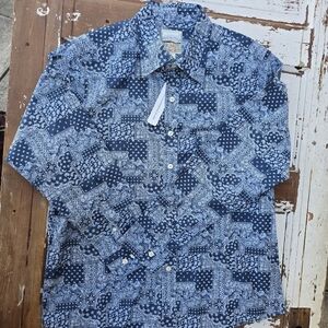 Rocking K Ranchwear by Kennington Western Shirt Men’s XL Paisley Patchwork NwT